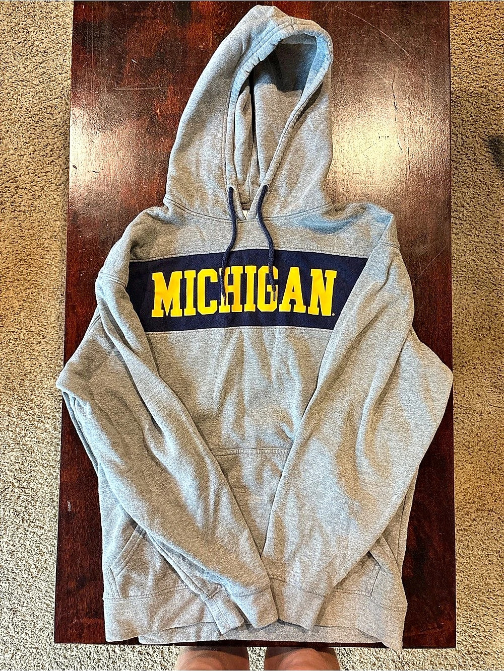 Pro Edge Michigan Gray Hoodie Size Large